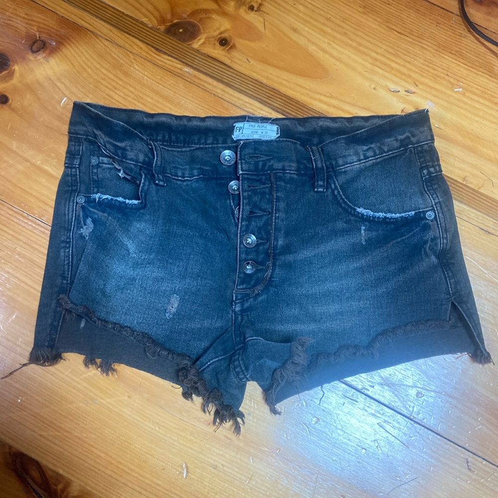 free people jean shorts!
